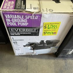 Everbilt Variable Speed In Ground Pool Pump 