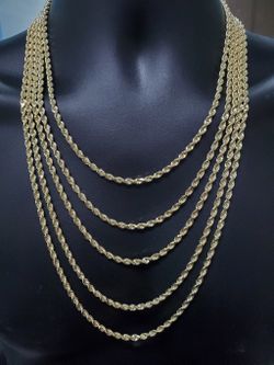 4MM 10K Rope Chain diamond Cut semi-Solid RCL-005
