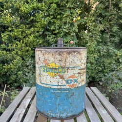 Vintage Sunoco DX 5 Gallon Gas & Petroleum Can (Empty / Used) Large