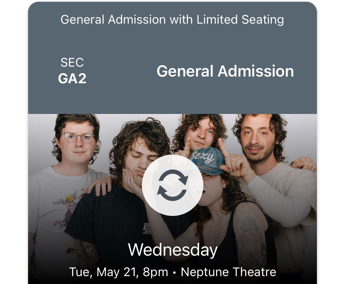 Wednesday Concert Ticket