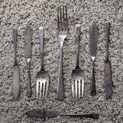 800 and 925 silver cutlery 80% and 92.5% junk silverware kitchen utensils over 6.07 total ounces