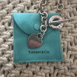 Vintage Tiffany Heart Toggle Neckles