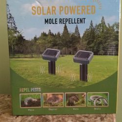 Solar Powered Mole Repellent Gopher Snake Rodent Pest Repeller Stakes 8 Pack