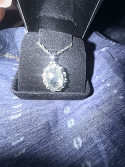 green amethyst silver necklace