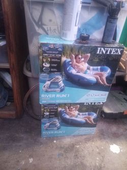 Pair of Brand New Intex River Run I Inflatable Tube Floats - Factory Sealed
