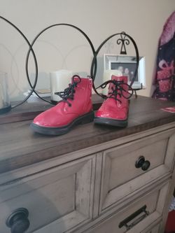 Girls Red Boots Size 11