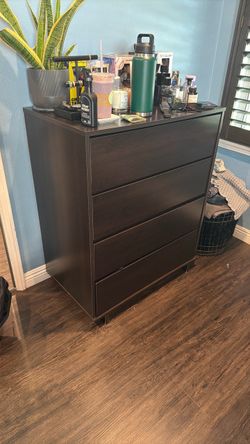 Dark Brown 4-Drawer Dresser