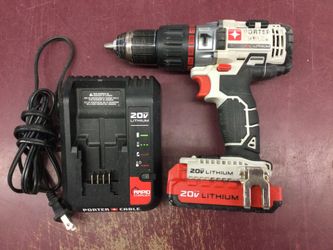 PORTER CABLE 20V CORDLESS HAMMER DRILL KIT LITHIUM HAMMERDRILL