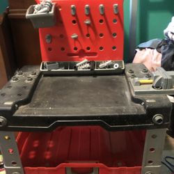 Craftsmen Workbench With Toy Tools