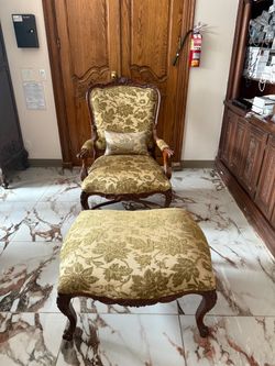 Armchair and ottoman
