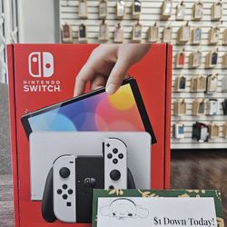 Nintendo Switch OLED Model W/ Joy Con White - Payments Available - Pay $1 Down To take It home