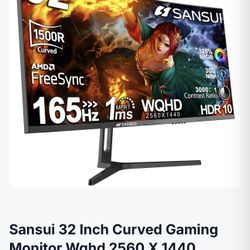 Sansui 32 Inch Curved Gaming Monitor