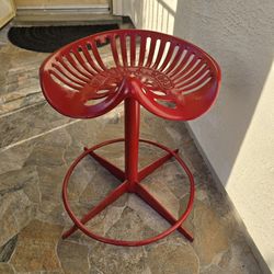 ( 20" Height ) Walter A Wood Tractor Chair / Workshop Metal Chair