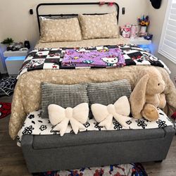 Queen Size Bed Frame With Mattress And Box Spring 
