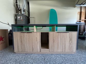 TV Stand and two cat litter box areas with LED Lighting/ charging docks