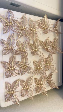Decorative 18 butterflies with clip