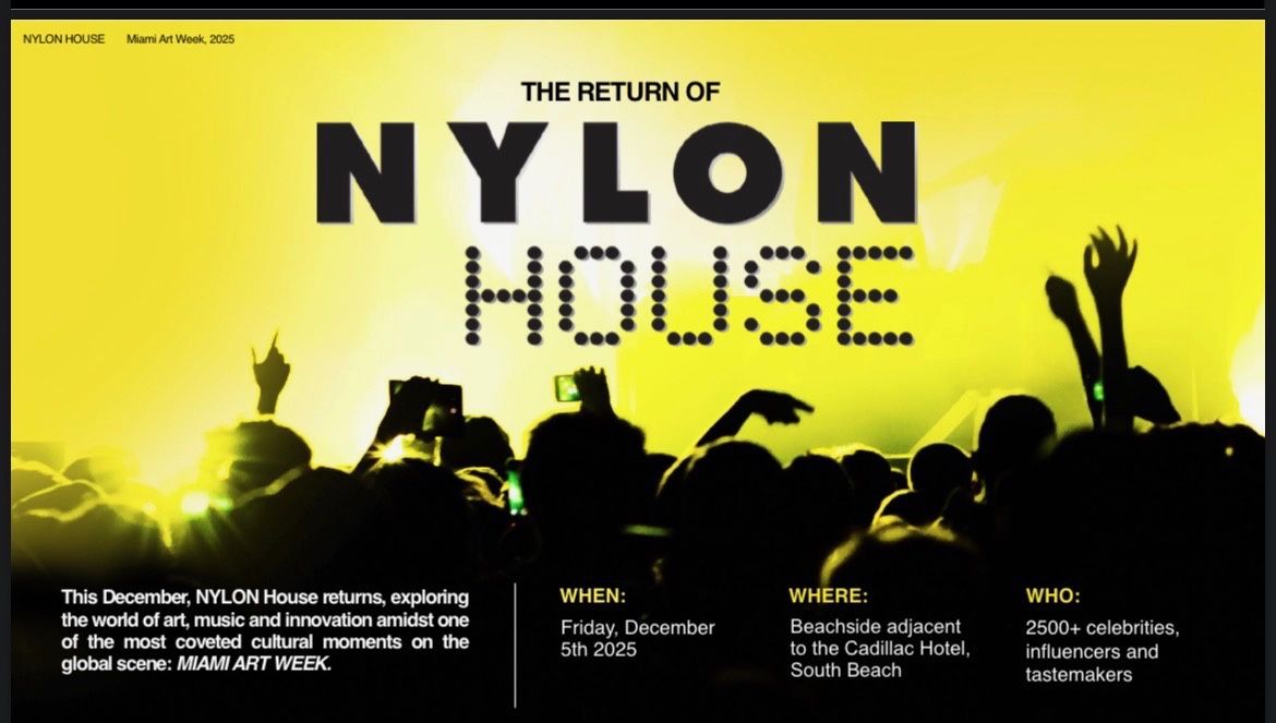Miami Art Week NYLON Mansion Party Friday!