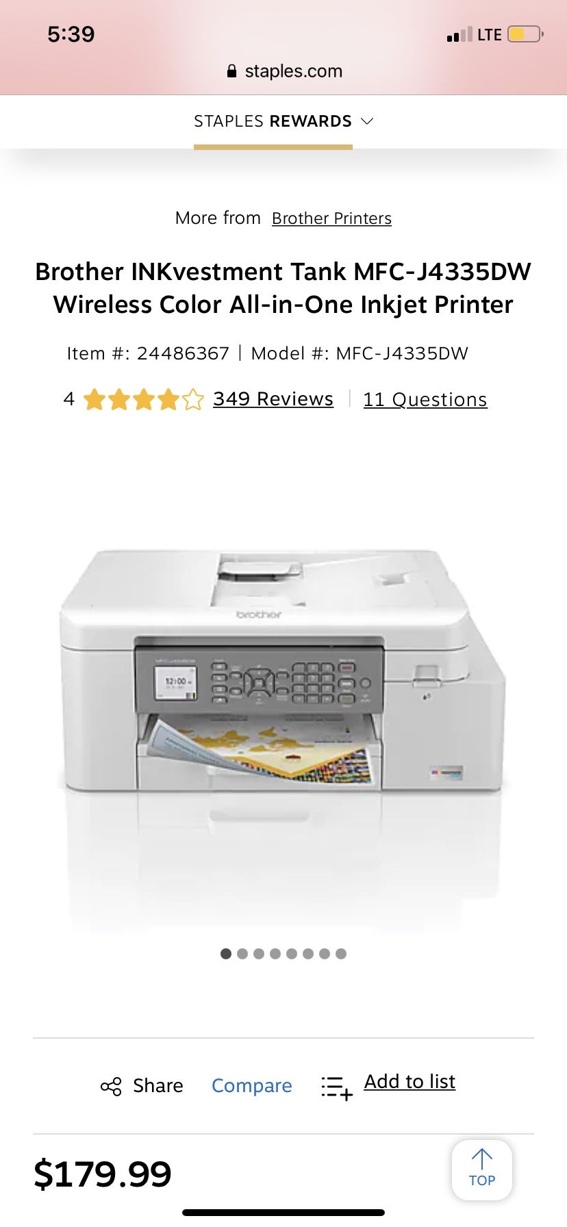 Brothers Copier, Scanner,printer, Fax New