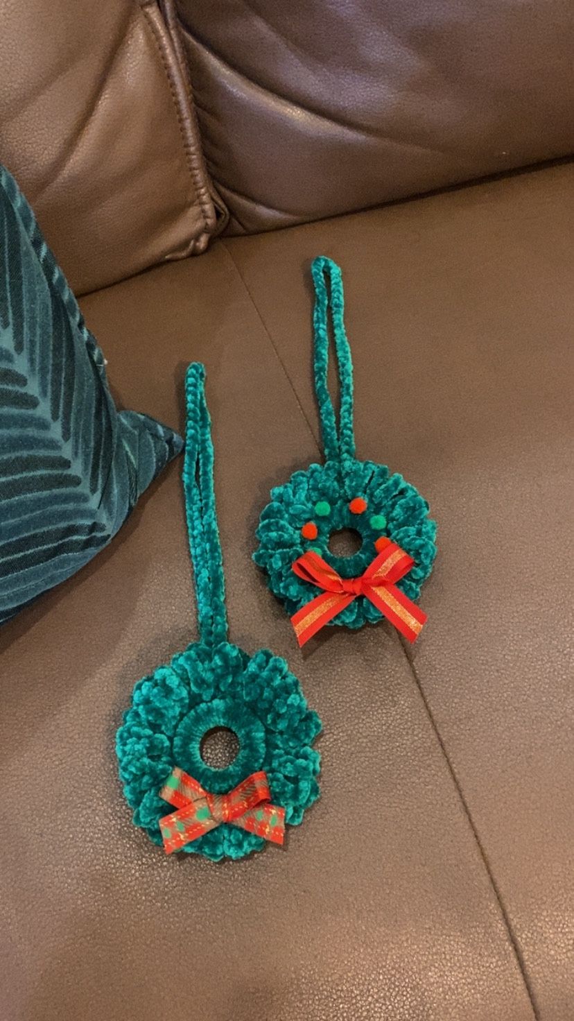 Crochet Christmas ornament for car