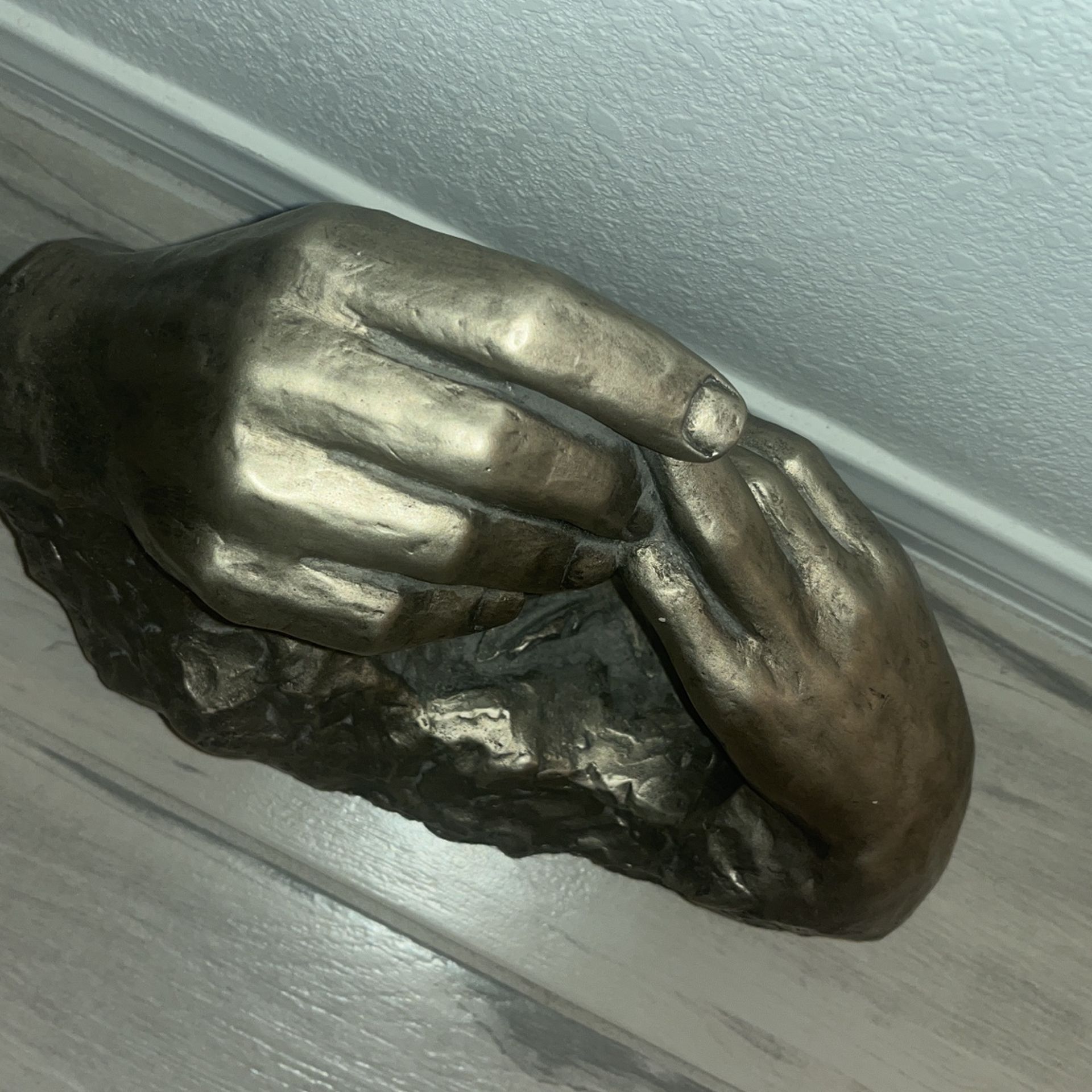 Vintage David Fisher The Ring Wedding Hands by Austin Sculpture 1980