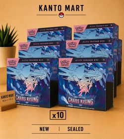 X10 Chaos Rising ETB Pokemon Cards