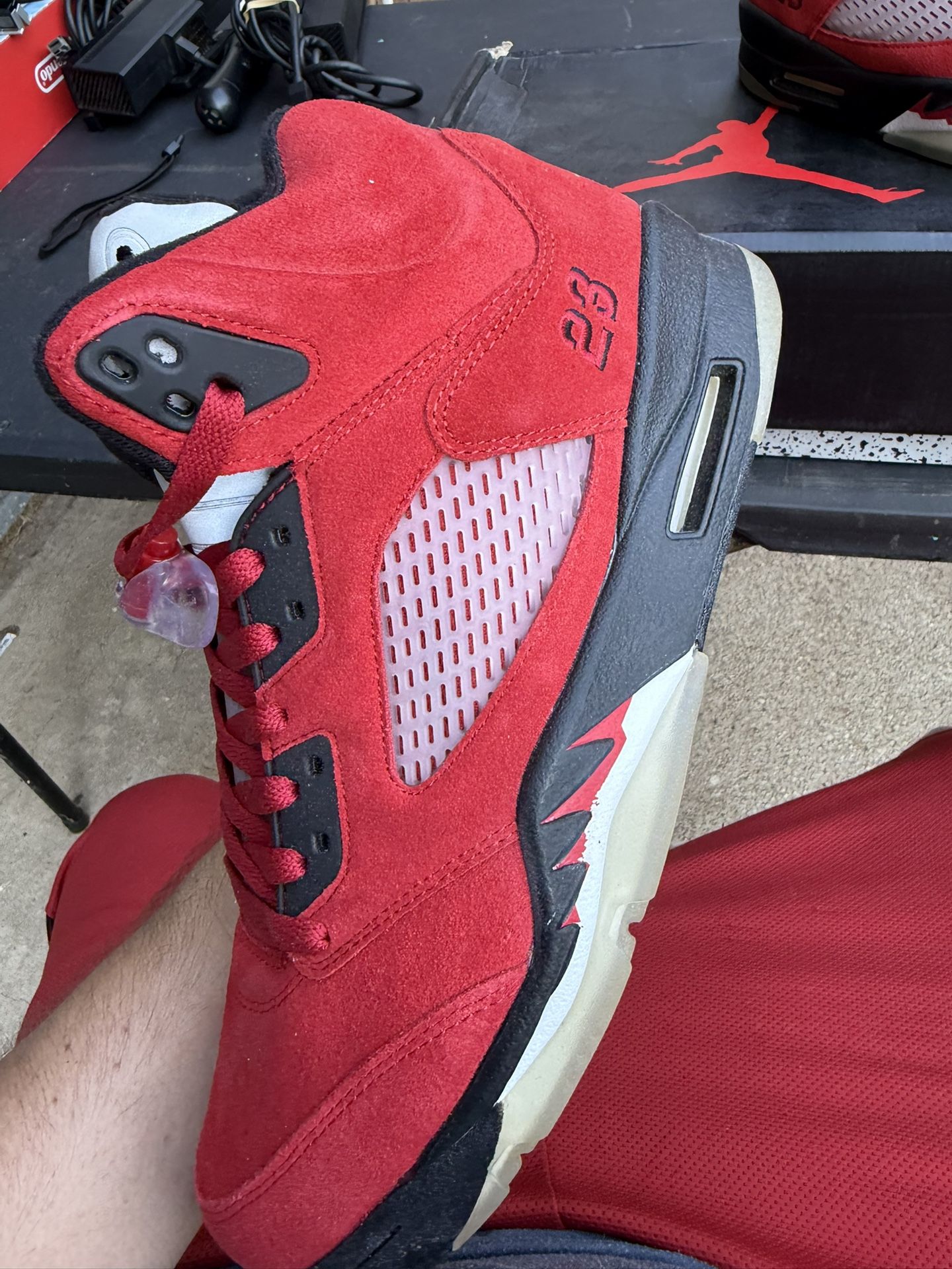 Men’s Size 9.5 Air Jordan 5 “ Raging Bull Red “ Retros For Sale NWB! Air Jordan 5 Retro 2021 Raging Bull Red DD0587 600 Men main image 4