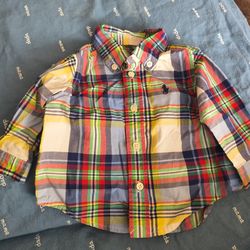 Ralph Lauren polo plaid  long sleeve shirt