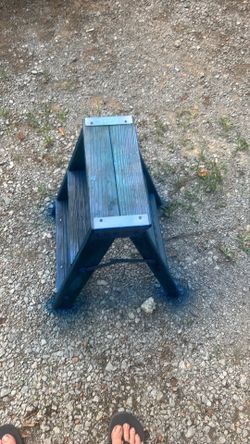 Fresh paint on this vintage Werner  2ft step ladder