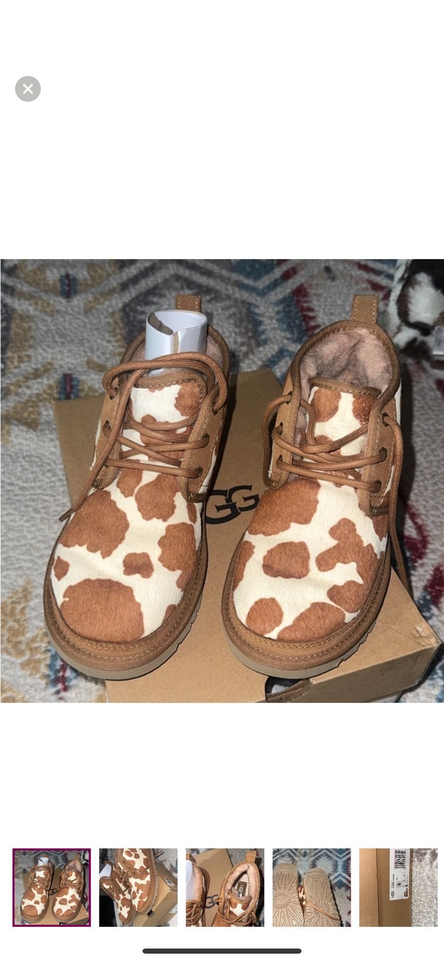 UGG Cowhide Ankle Booties Shoes Women 