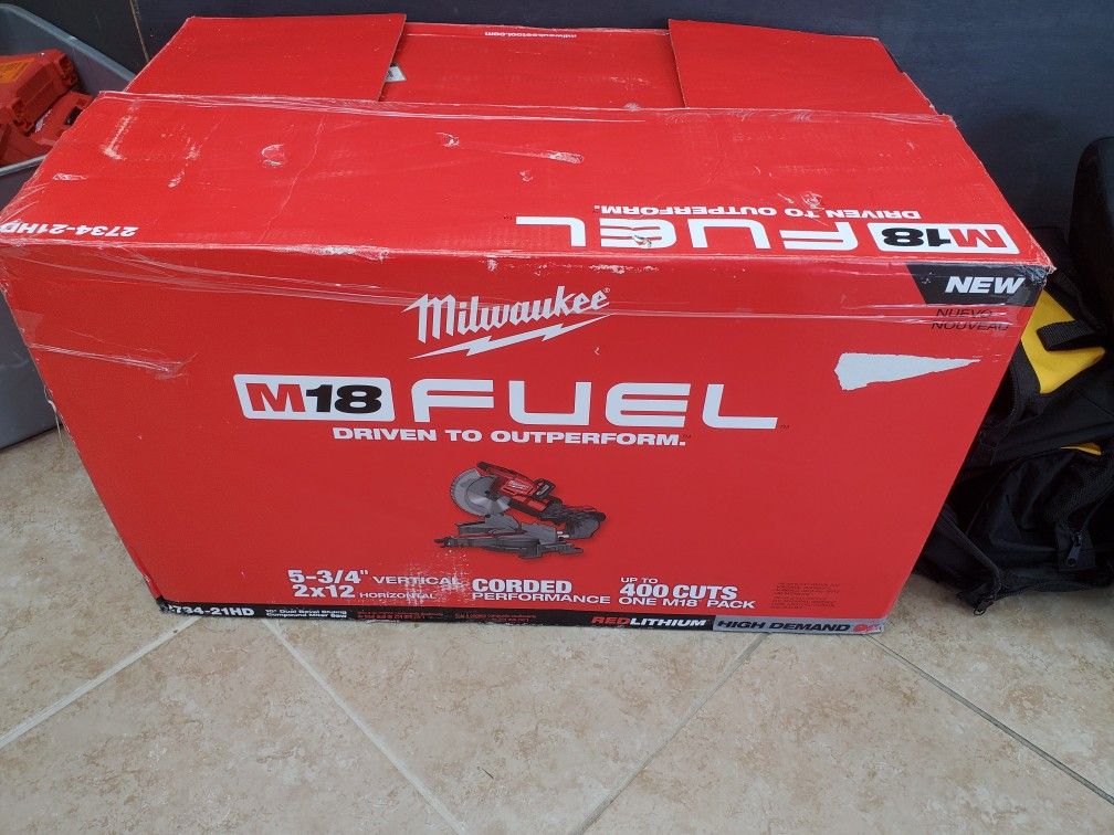 Milwaukee Fuel m18 q0" sliding miter saw $300!!! Tool only