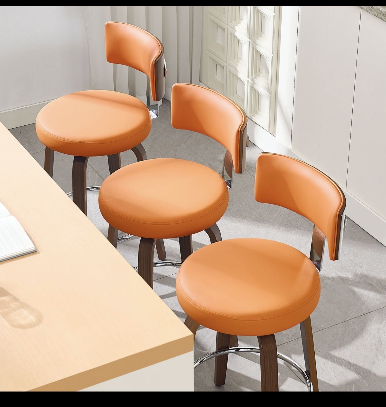 (sets of 3)Bar & counter stool, swivel