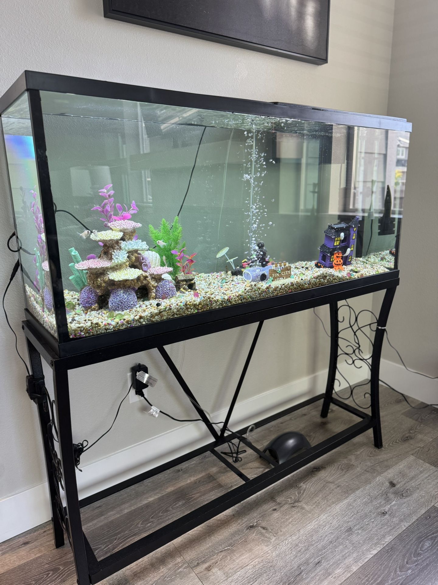 Fish Tank With All Accessories And WaterHose replacement