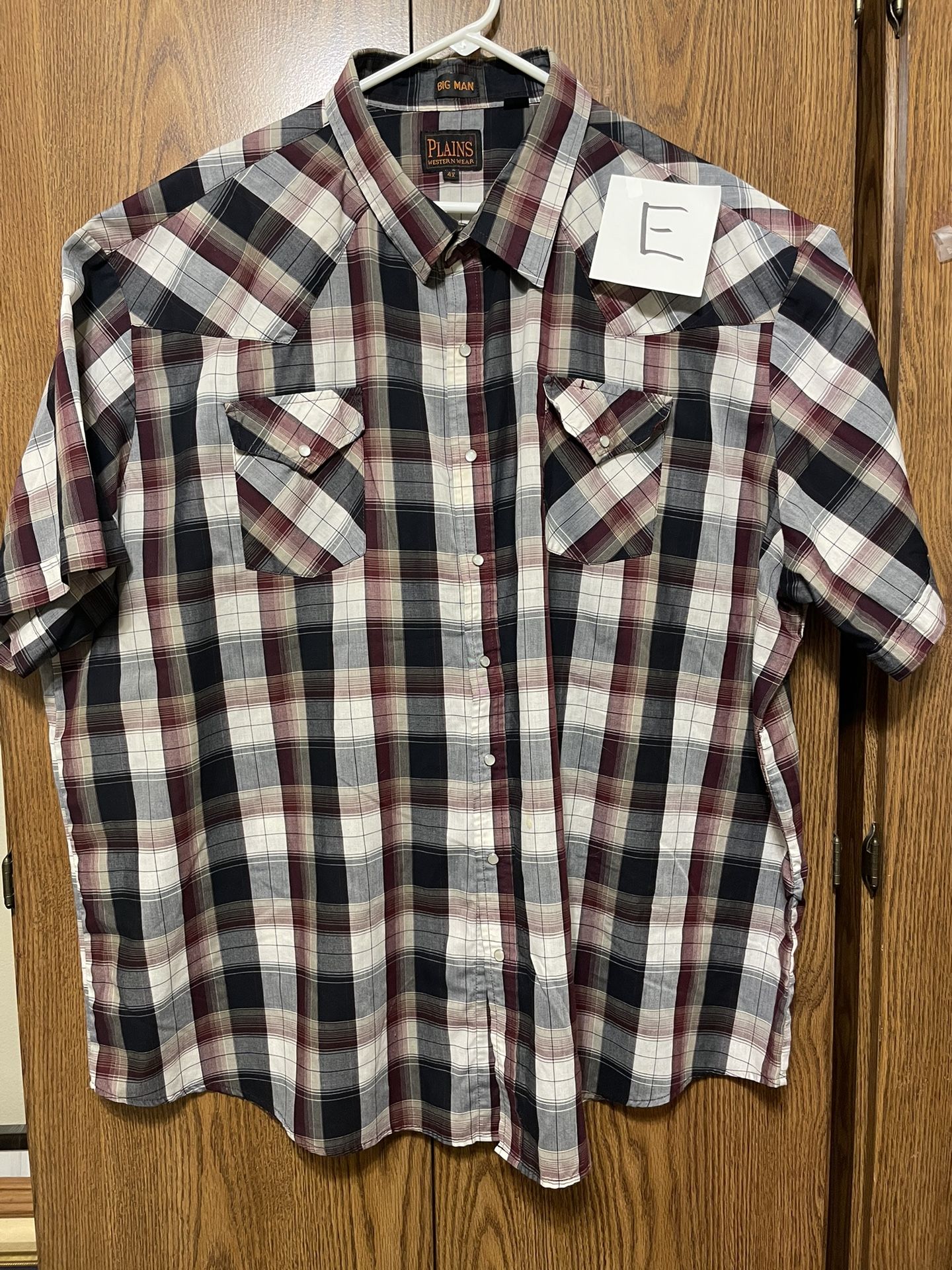 Western Wear Shirt By Plains - Size 4X (E)