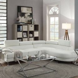 Brand New White Leather Luxurious Sectional Sofa 