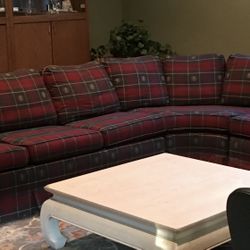 Sectional Plaid Corner Very Comfortable Couch Sofa