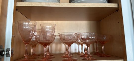 Pink depression glass