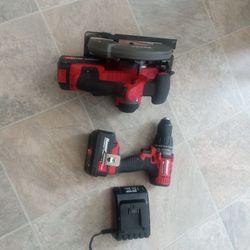 Power Tools With Battery And Charger 