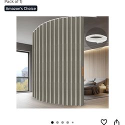 Room divider curtain with Ceiling Track - Hanging Room Curtain, Quick Setup