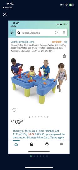 Brand New  Simplay3 Big River Water Activity Table For Toddler Kids