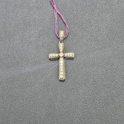10kt YG Small Diamond Cross Pendant. (C-5) ASK FOR RYAN. #370809317
