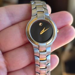 Movado Museum Swiss Quartz 28mm Watch WORKS MISSING CASEBACK