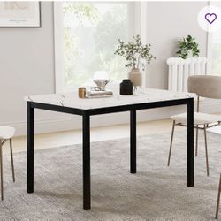 Laminated Faux Marble Top Dining Table