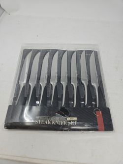 Bellemain Serrated Steak Knife 8 Piece Stainless Steel Knife Set