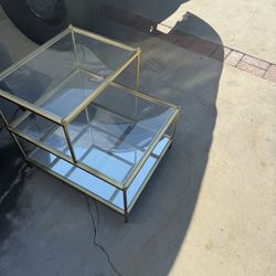 Glass Gold Table 