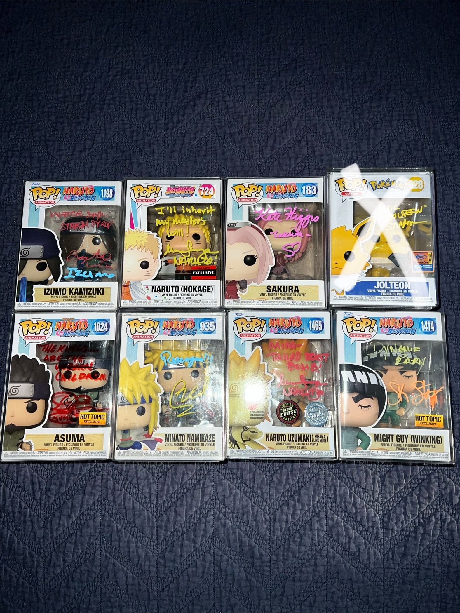 Signed Funko Pops (Naruto Shippuden / Pokemon)