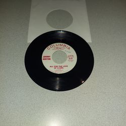 VINTAGE 1966 JOHNNY HORTON ALL FOR THE LOVE OF A GIRL & SAM MAGEE RADIO STATION COPY 45