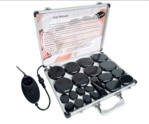 Hot Stone Massage, Massage kit with Temperature Regulation, 22 Basalt hot Stone heaters, Basalt Massage Stone Home spa Thermal Therapy Sport