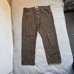 VTG Y2K Levi’s 501xx Men Original 40x30 Jeans Straight Leg Buton-Fly Brown Denim (Silver Lake)