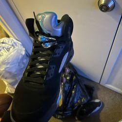 Aqua Jordan 5s