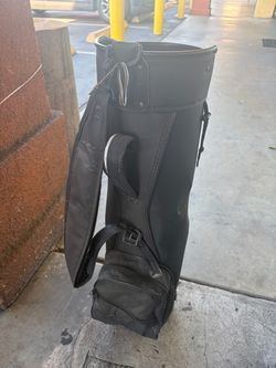 Black Leather Golf Bag